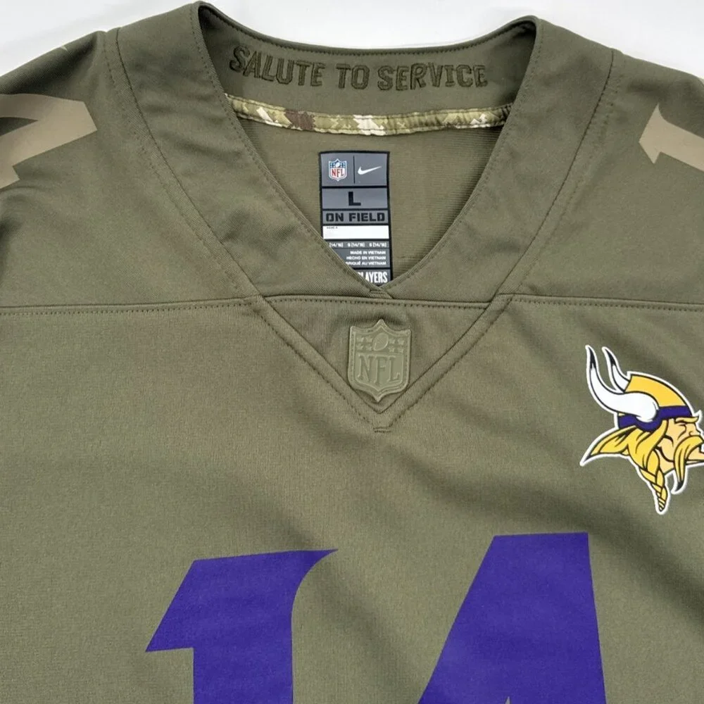 Nike NFL Stefon Diggs #14 Jersey Minnesota Vikings Salute to Service Youth Large